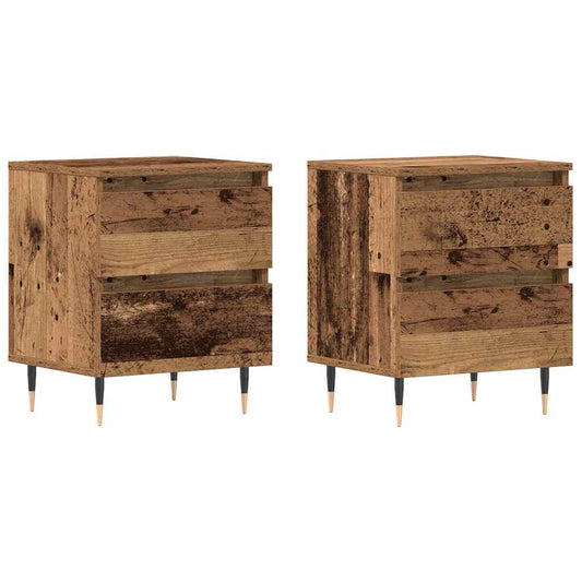 Nachttisch 2 pcs Altholz 40 x 35 x 50 cm Holzwerkstoff