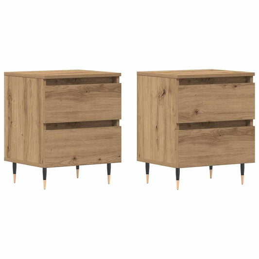 Nachttisch 2 pcs Artisan-Eiche 40 x 35 x 50 cm Holzwerkstoff