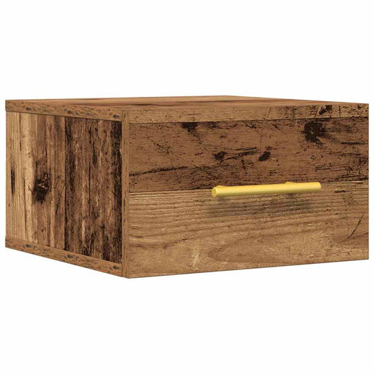 Nachttisch Wandmontiert Altholz 35 x 35 x 20 cm Holzwerkstoff