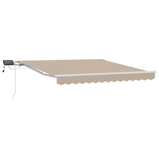 Einziehbare Markise mit Beige 300 x 250 cm Stoff
