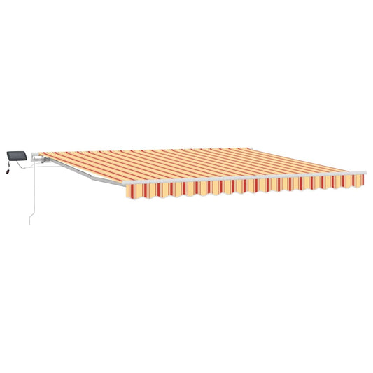 Einziehbare Markise mit Gelb und Orange 400 x 300 cm Stoff