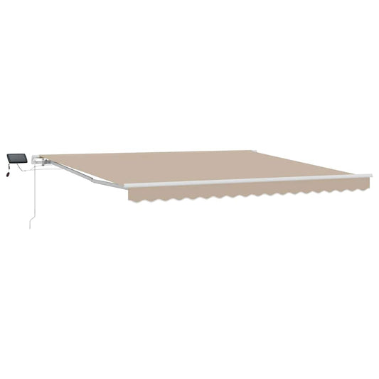 Einziehbare Markise mit Beige 400 x 300 cm Stoff