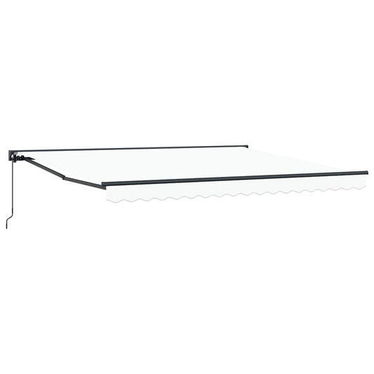 Einziehbare Markise Weiß 400x300 cm Stoff