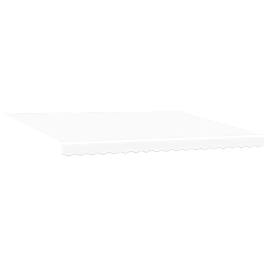 Einziehbare Markise Weiß 450 x 300 cm Stoff