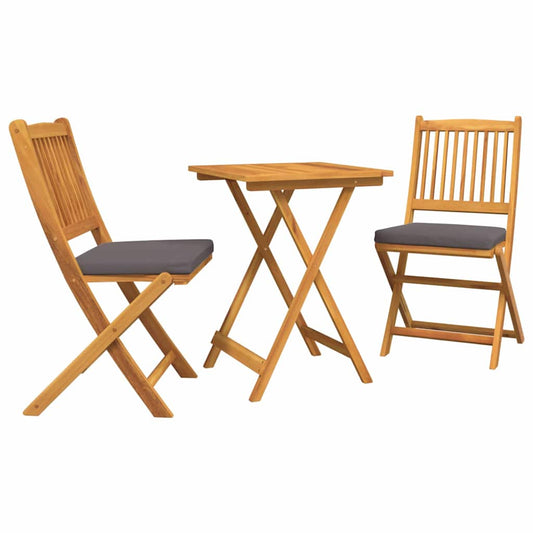 Garten Bistro Set 3 pcs Braun Akazie Massivholz