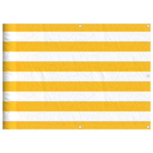 Balkon-Sichtschutz Gelb und Weiß Gestreift 75x700 cm