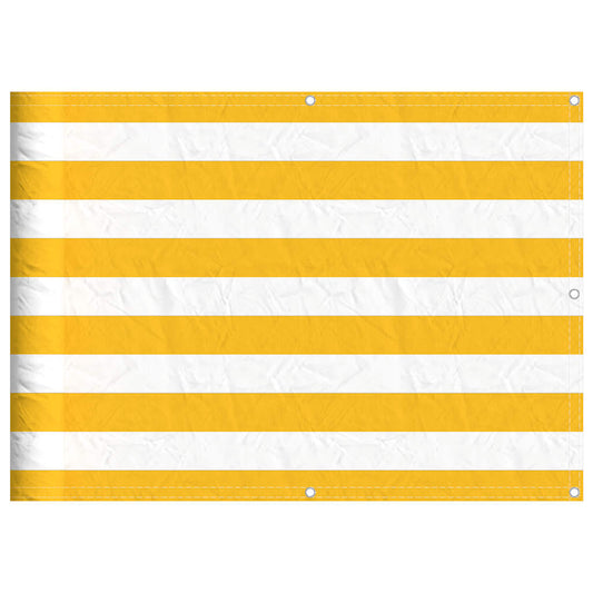 Balkon-Sichtschutz Gelb und Weiß Gestreift 75x1000 cm