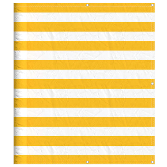 Balkon-Sichtschutz Gelb und Weiß Gestreift 120x700 cm