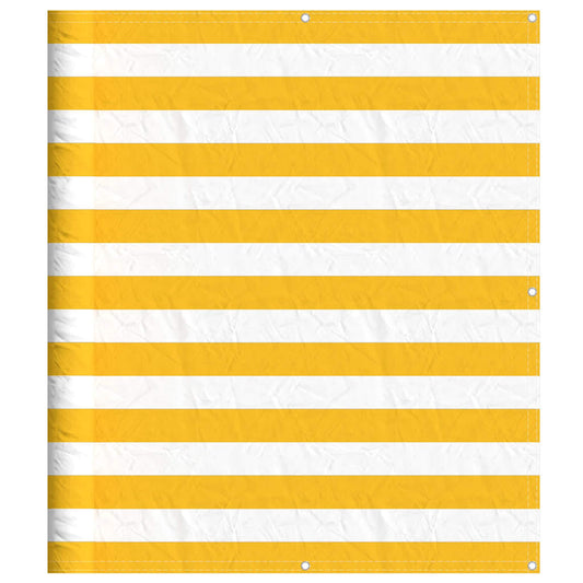 Balkon-Sichtschutz Gelb und Weiß Gestreift 120x800 cm