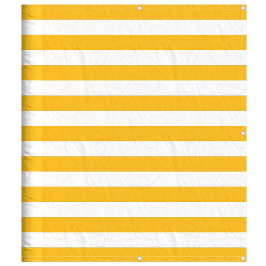 Balkon-Sichtschutz Gelb und Weiß Gestreift 120x1000 cm