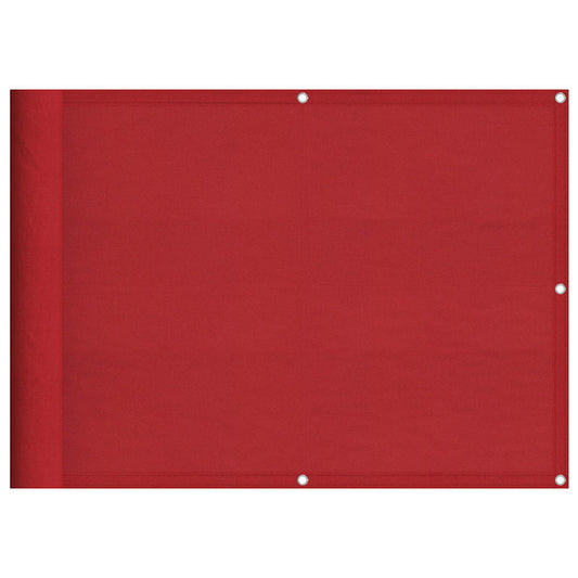Balkon-Sichtschutz Rot 75x700 cm 100 % Polyester-Oxford