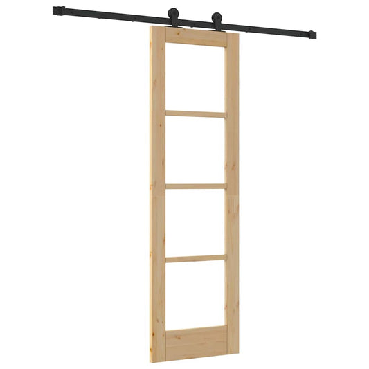 Schiebetür ORKDAL Braun 61 x 198,5 cm Holz und Metall