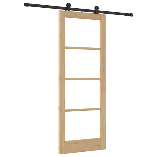 Schiebetür ORKDAL Braun 78 x 202 cm Holz und Metall