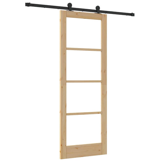 Schiebetür ORKDAL Braun 78 x 211 cm Holz und Metall