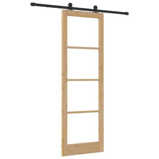 Schiebetür ORKDAL Braun 78 x 232 cm Holz und Metall