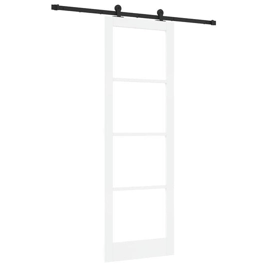 Schiebetür ORKDAL Weiß 78 x 232 cm Holz und Metall
