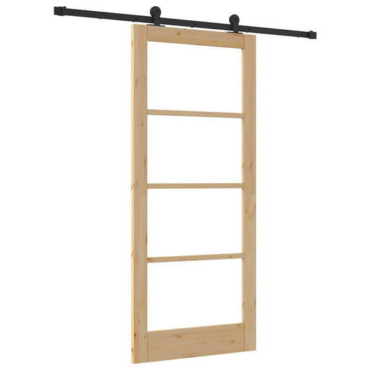 Schiebetür ORKDAL Braun 86 x 198,5 cm Holz und Metall