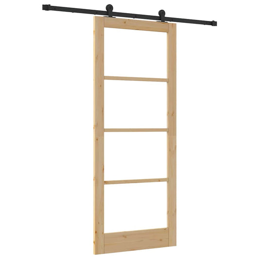 Schiebetür ORKDAL Braun 86 x 211 cm Holz und Metall