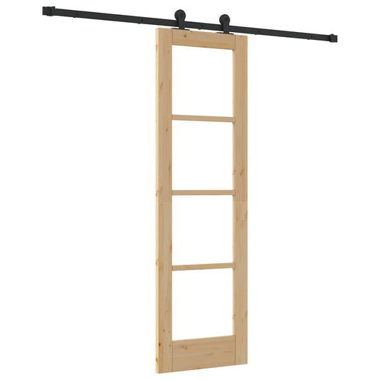 Schiebetür ORKDAL Braun 61 x 198,5 cm Holz und Metall