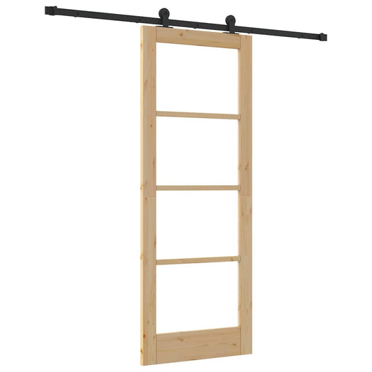 Schiebetür ORKDAL Braun 78 x 202 cm Holz und Metall