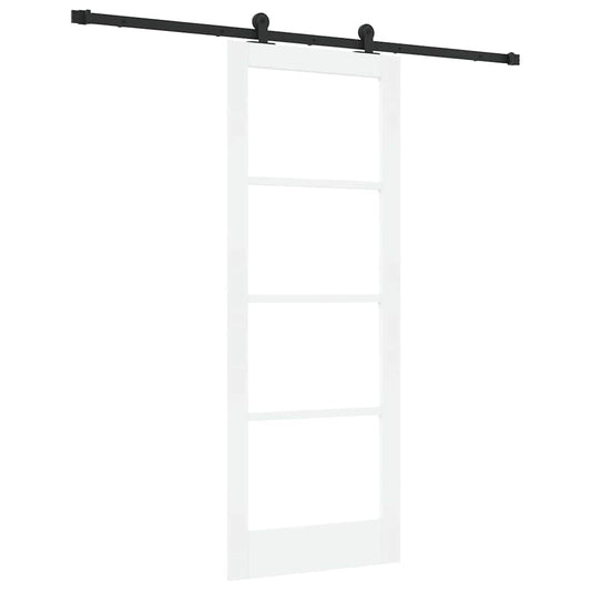 Schiebetür ORKDAL Weiß 78 x 202 cm Holz und Metall