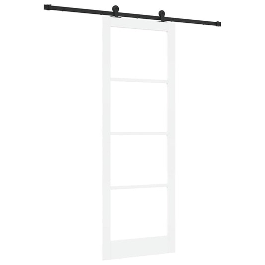Schiebetür ORKDAL Weiß 83 x 232 cm Holz und Metall