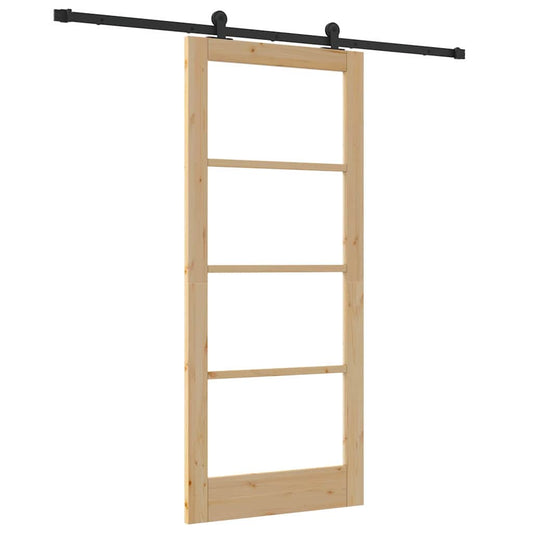 Schiebetür ORKDAL Braun 86 x 198,5 cm Holz und Metall