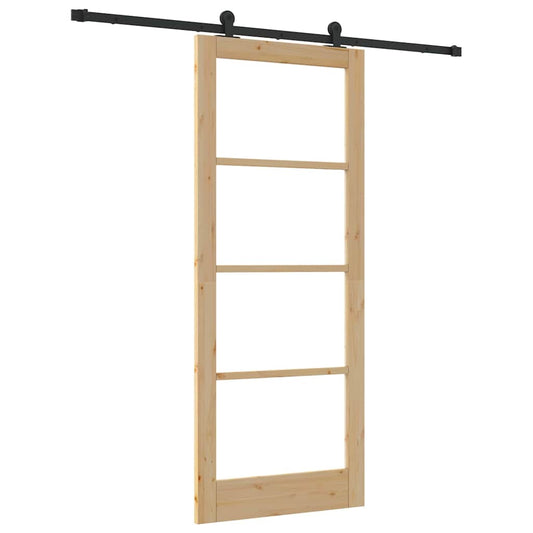 Schiebetür ORKDAL Braun 86 x 211 cm Holz und Metall