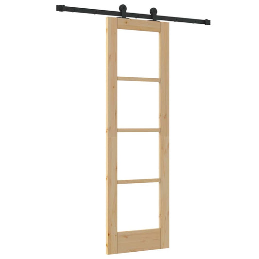 Schiebetür ORKDAL Braun 61 x 198,5 cm Holz und Metall