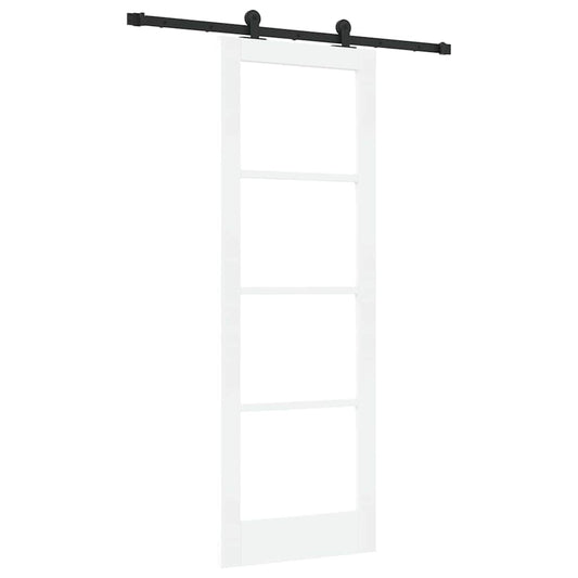 Schiebetür ORKDAL Weiß 73,5 x 211 cm Holz und Metall