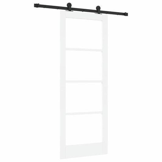 Schiebetür ORKDAL Weiß 78 x 202 cm Holz und Metall