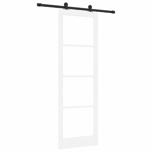 Schiebetür ORKDAL Weiß 78 x 232 cm Holz und Metall