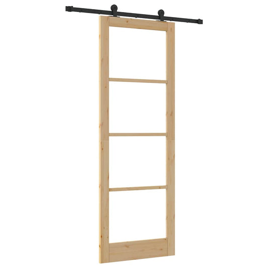 Schiebetür ORKDAL Braun 83 x 232 cm Holz und Metall