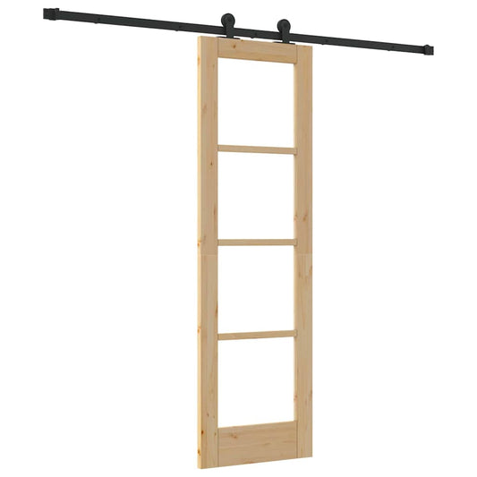 Schiebetür ORKDAL Braun 61 x 198,5 cm Holz und Metall