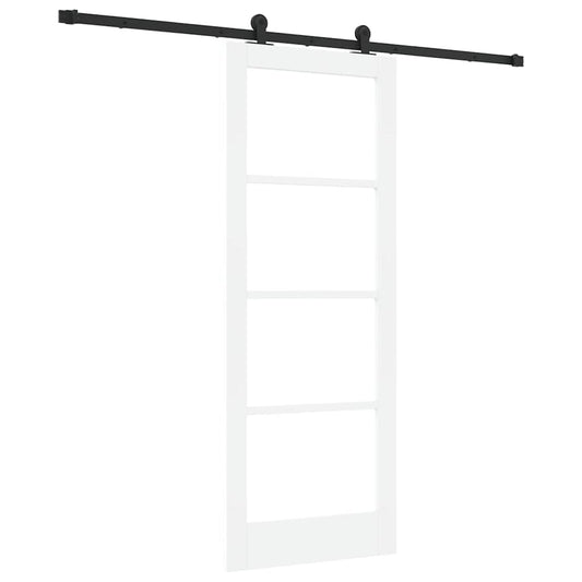 Schiebetür ORKDAL Weiß 78 x 202 cm Holz und Metall