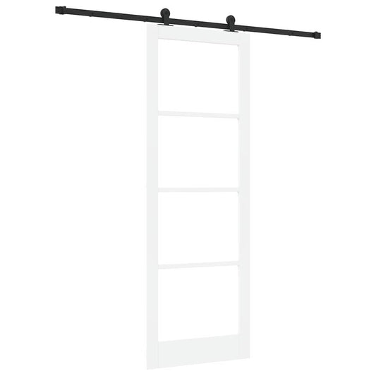 Schiebetür ORKDAL Weiß 83 x 232 cm Holz und Metall