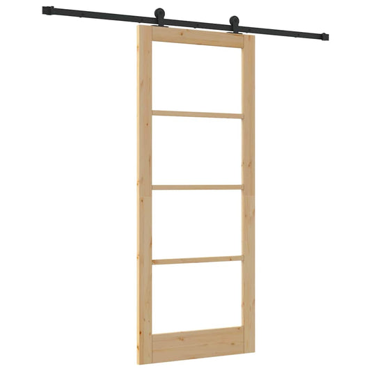 Schiebetür ORKDAL Braun 86 x 211 cm Holz und Metall