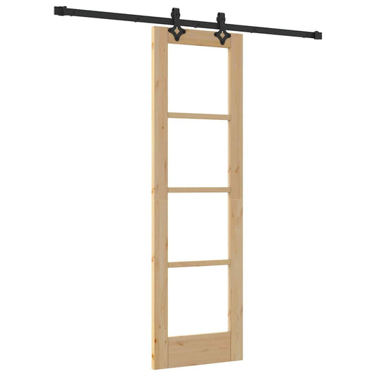 Schiebetür ORKDAL Braun 61 x 198,5 cm Holz und Metall
