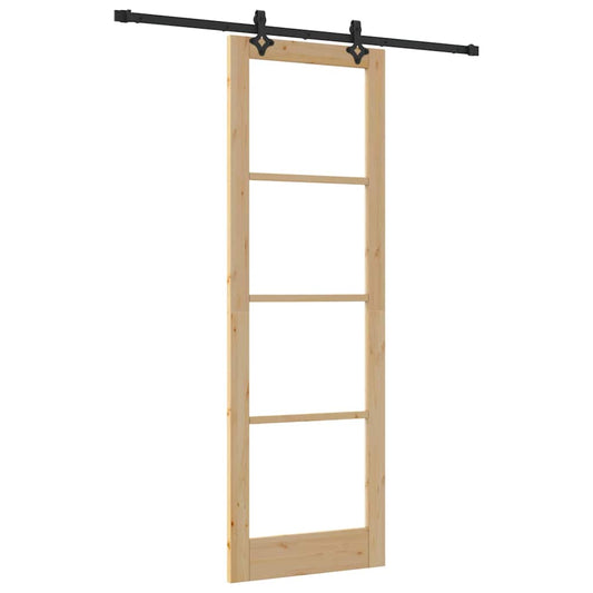 Schiebetür ORKDAL Braun 78 x 232 cm Holz und Metall