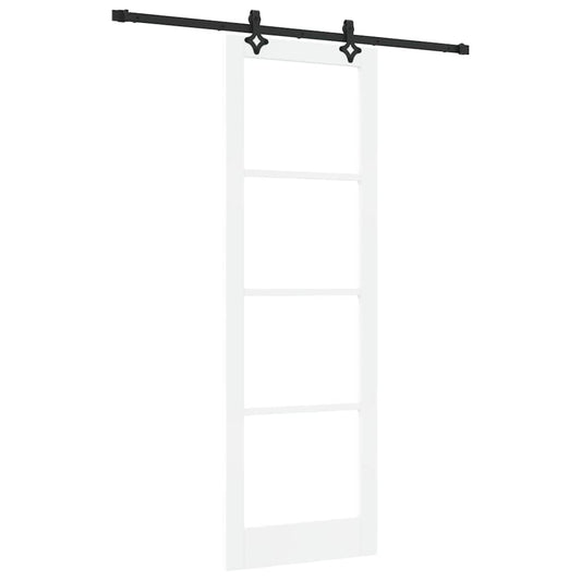 Schiebetür ORKDAL Weiß 78 x 232 cm Holz und Metall