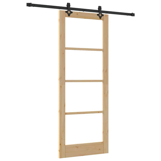 Schiebetür ORKDAL Braun 83 x 211 cm Holz und Metall