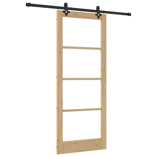 Schiebetür ORKDAL Braun 86 x 211 cm Holz und Metall