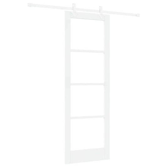 Schiebetür Weiß 73,5 x 211 cm Holz und Metall