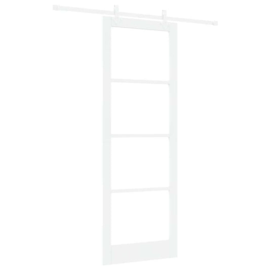 Schiebetür Weiß 83 x 232 cm Holz und Metall