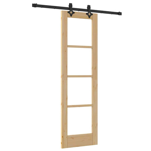Schiebetür Sonstiges Braun 61 x 198,5 cm Holz und Metall