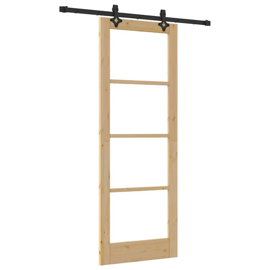 Schiebetür Sonstiges Braun 78 x 211 cm Holz und Metall