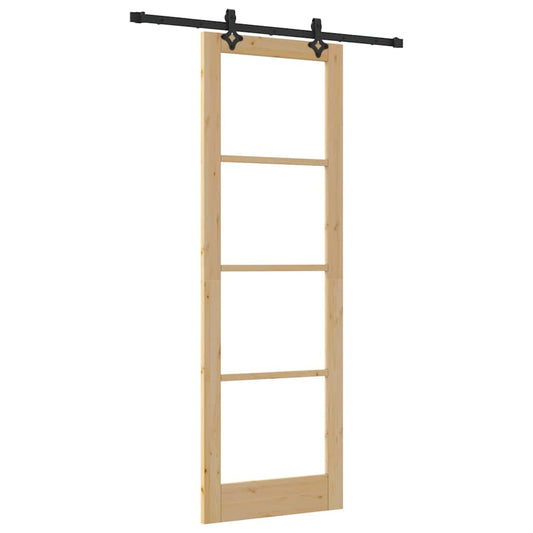 Schiebetür Sonstiges Braun 78 x 232 cm Holz und Metall