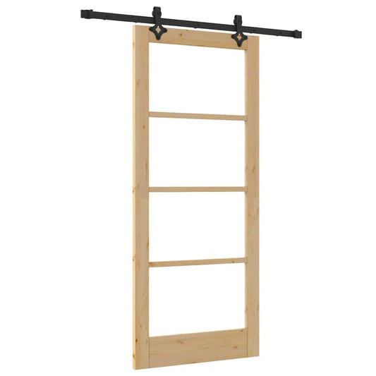 Schiebetür Sonstiges Braun 86 x 198,5 cm Holz und Metall