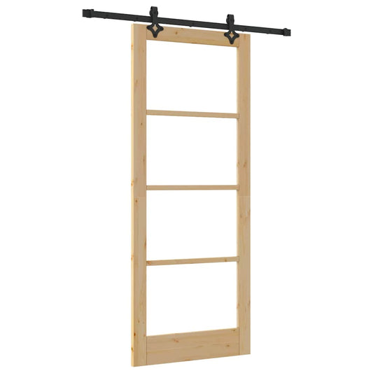 Schiebetür Sonstiges Braun 86 x 211 cm Holz und Metall