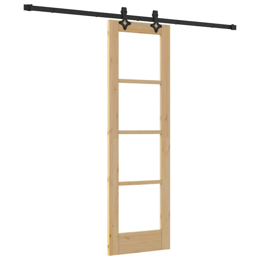 Schiebetür Sonstiges Braun 61 x 198,5 cm Holz und Metall